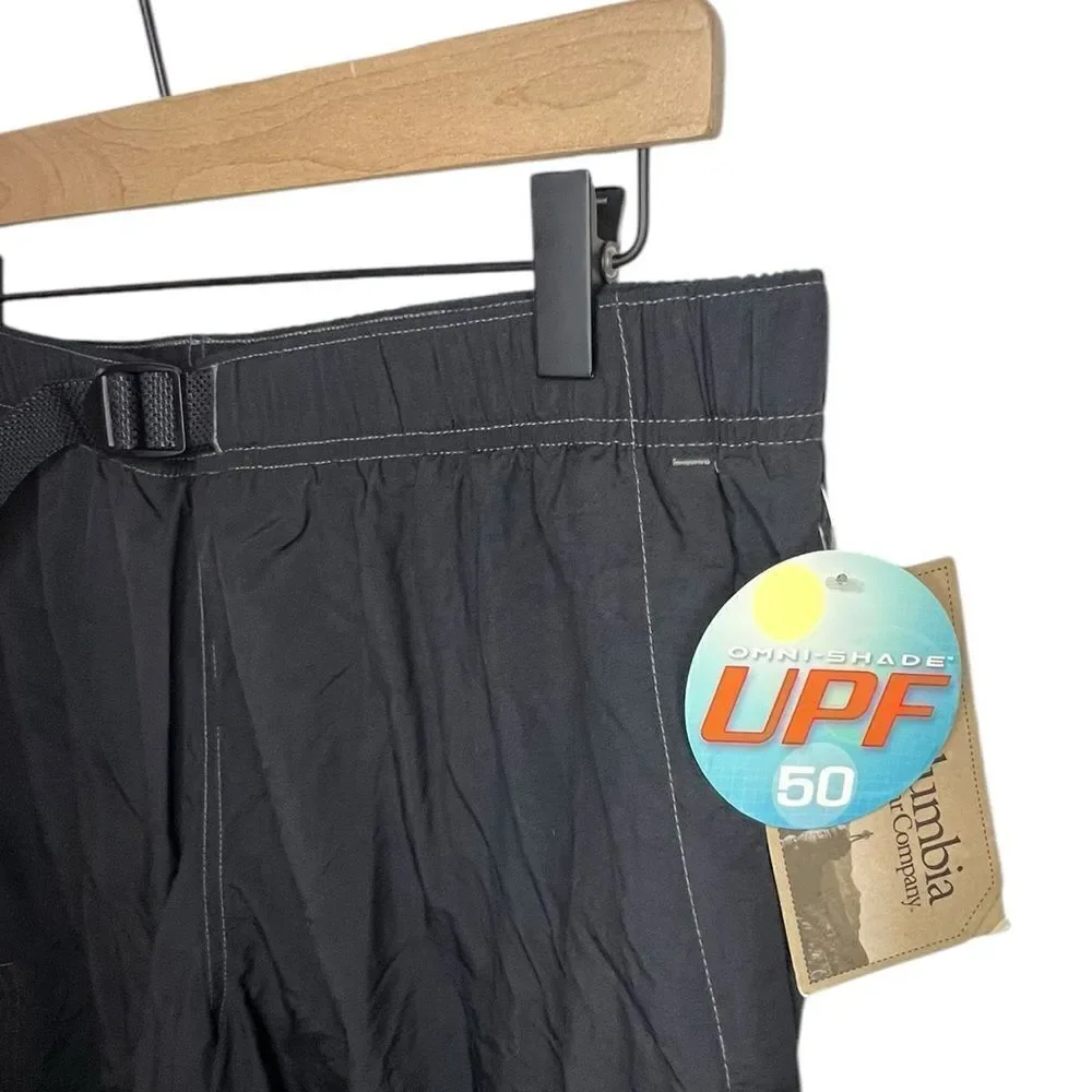 Columbia Men’s Cargo Swim Shorts Omni-Shade UPF 50 Quick-Dry Black L NWT